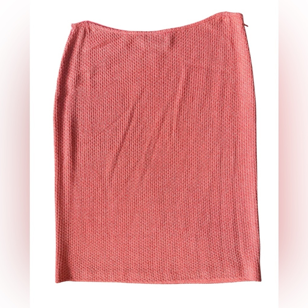 St. John Coral Knit Midi Skirt